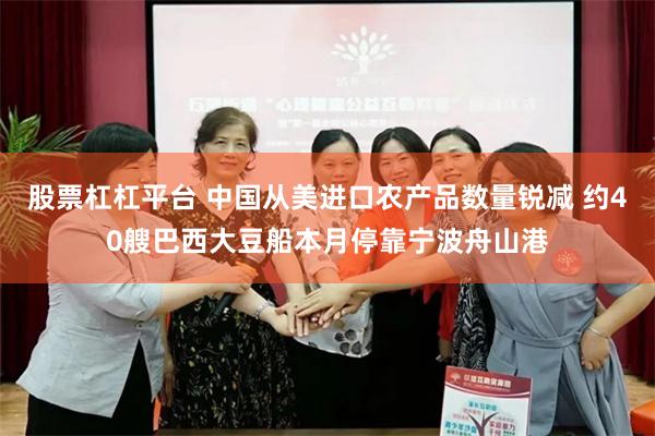 股票杠杠平台 中国从美进口农产品数量锐减 约40艘巴西大豆船本月停靠宁波舟山港