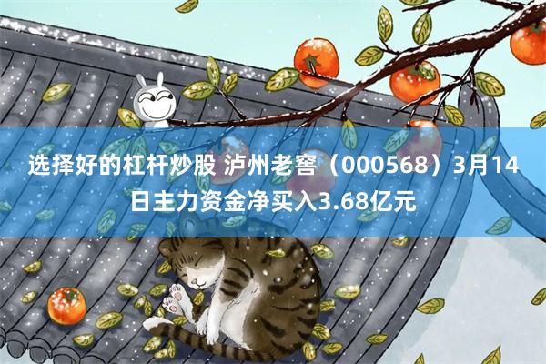 选择好的杠杆炒股 泸州老窖（000568）3月14日主力资金净买入3.68亿元
