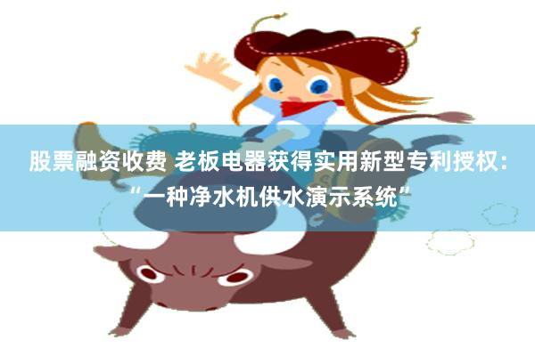 股票融资收费 老板电器获得实用新型专利授权：“一种净水机供水演示系统”