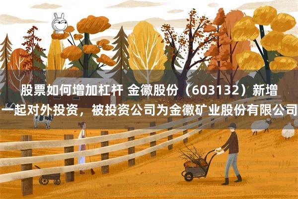 股票如何增加杠杆 金徽股份（603132）新增一起对外投资，被投资公司为金徽矿业股份有限公司